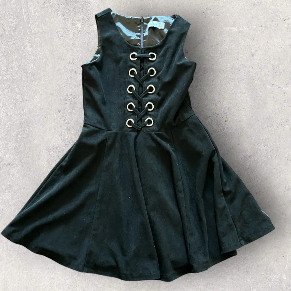 ⭐️ EUC - Elissa B - Black Lined Dress Girls 10 Style 8558